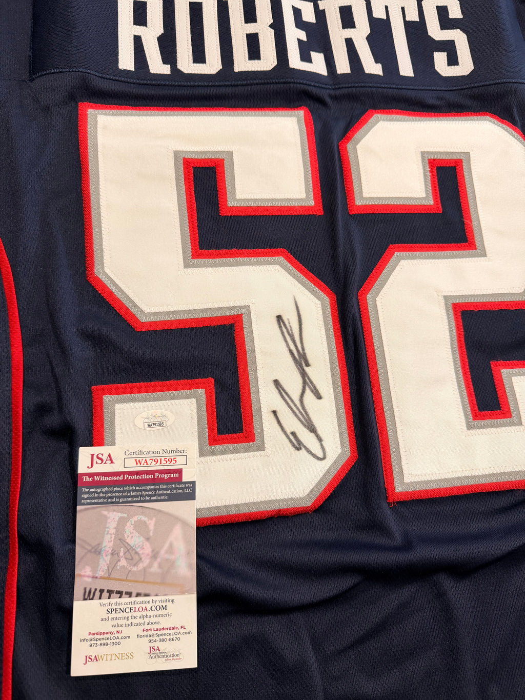 Elandon Roberts Signed Jersey JSA Certified (NFL New England Patriots)