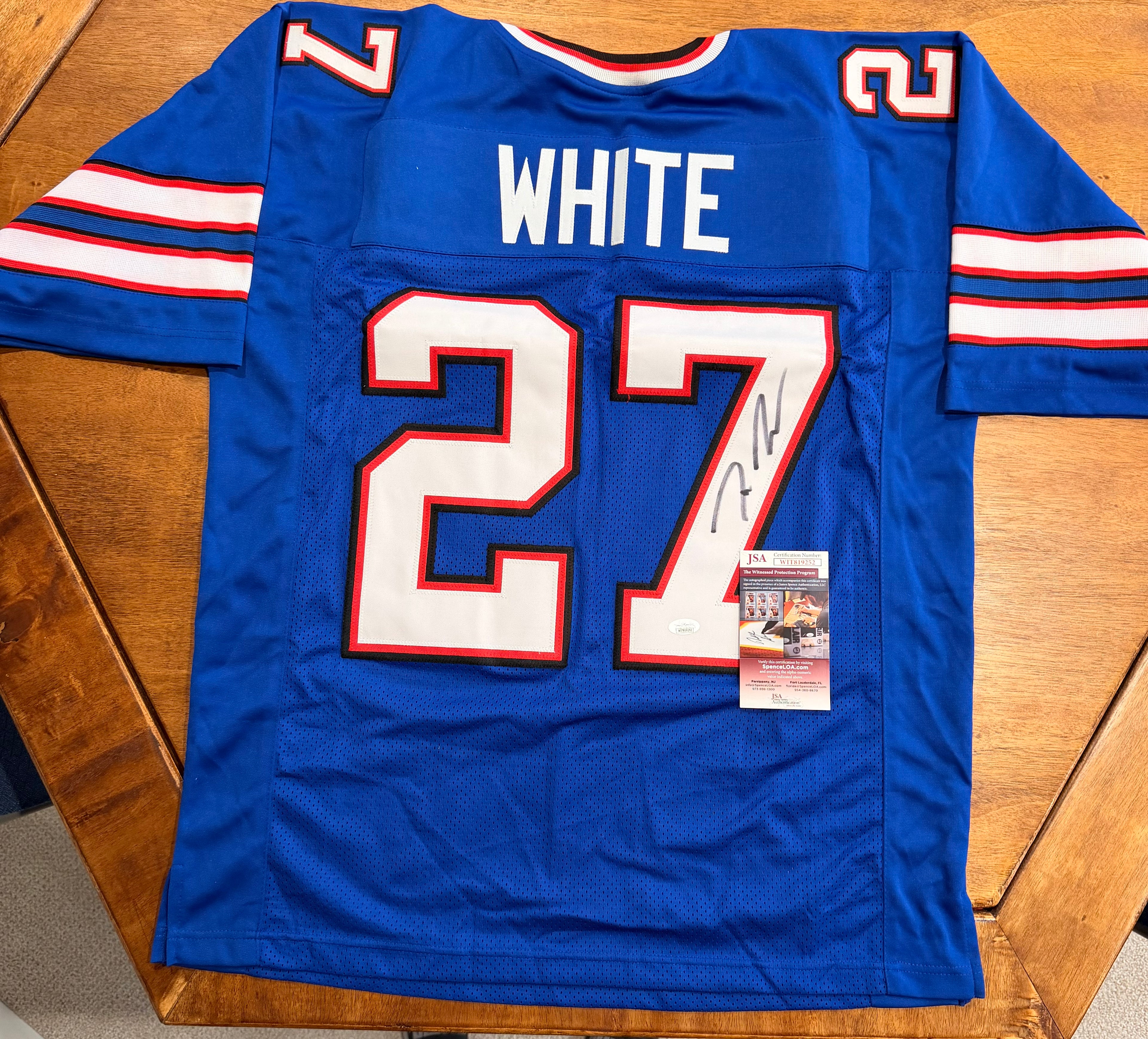 Tre'Davious White Signed Custom Jersey with JSA (NFL Buffalo Bills)