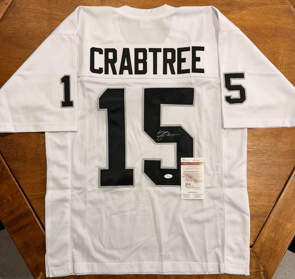 Michael Crabtree Signed Custom Jersey with JSA (NFL Las Vegas Raiders)