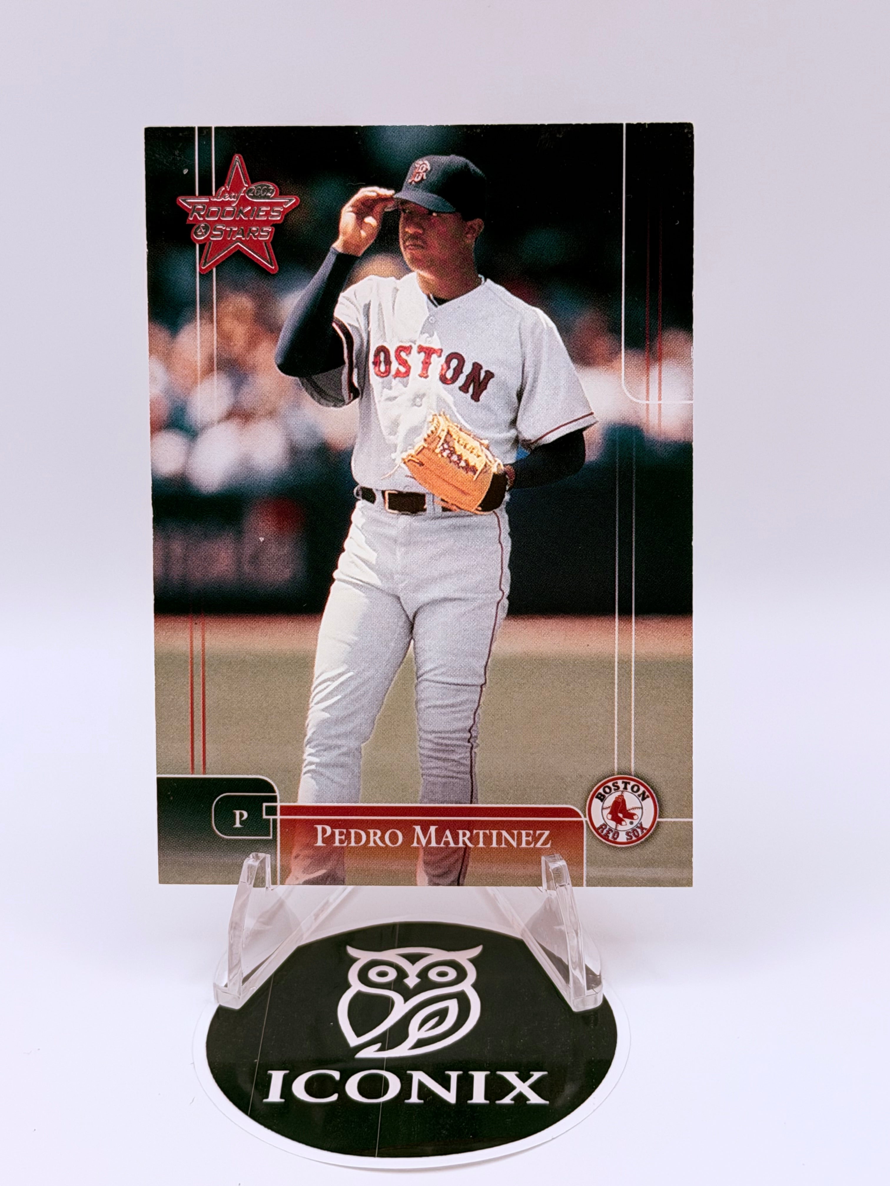 **RARE CARD** 2002 Donruss Leaf Pedro Martinez Rookies and Stars "SAMPLE" #16
