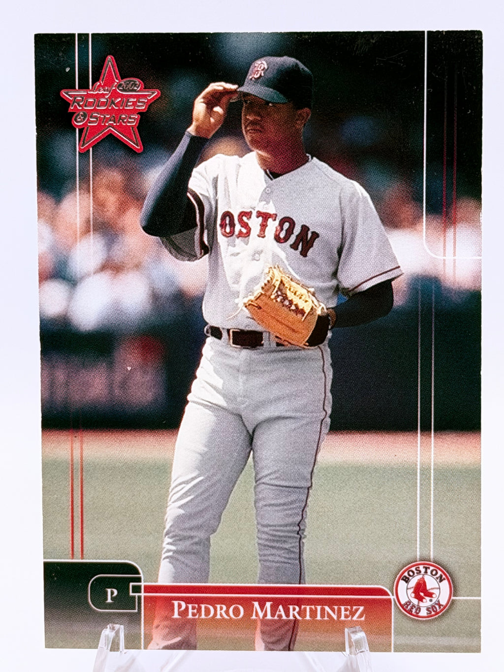 **RARE CARD** 2002 Donruss Leaf Pedro Martinez Rookies and Stars "SAMPLE" #16