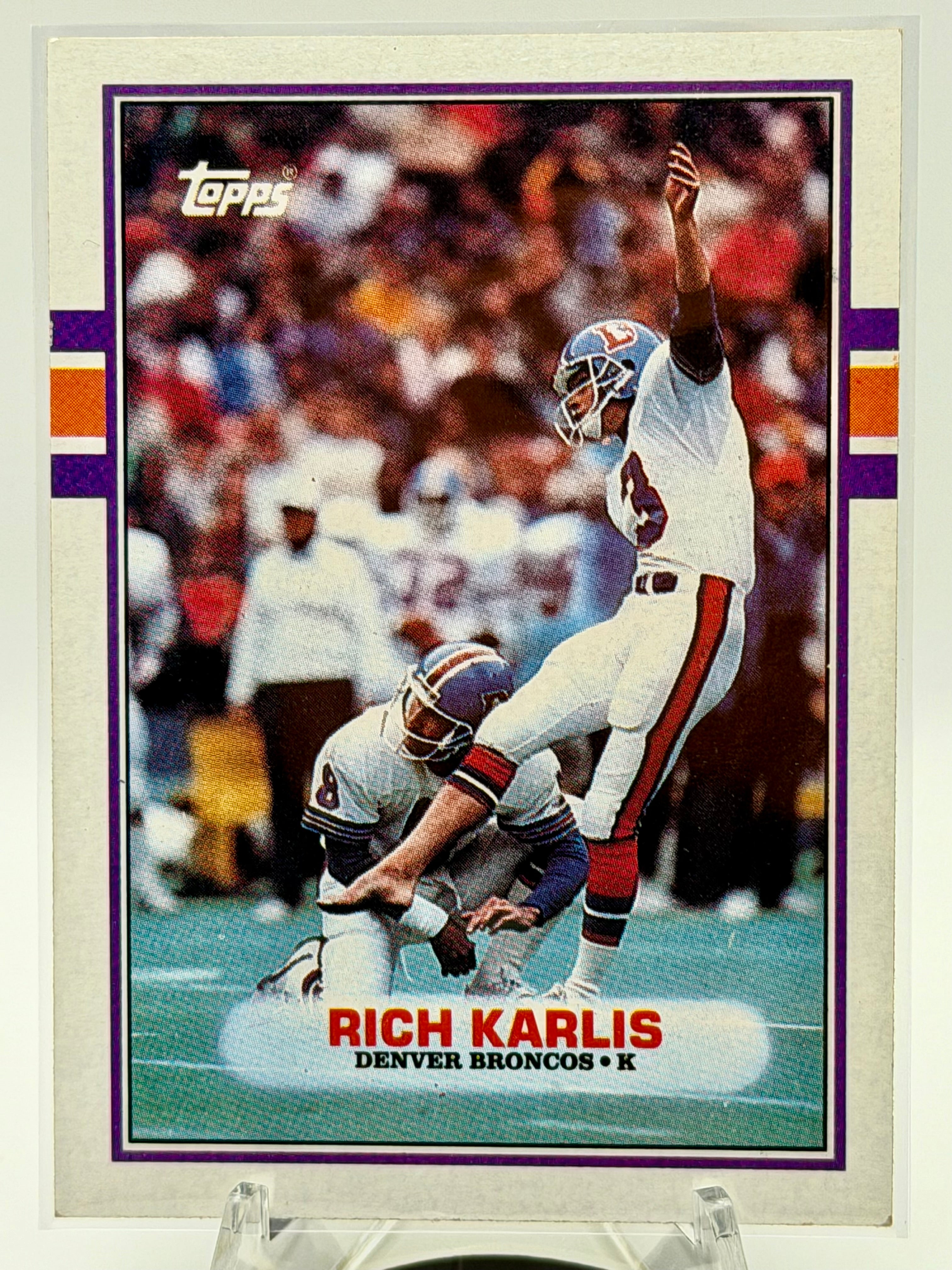 1989 Topps Rich Karlis #244 (Denver Broncos)