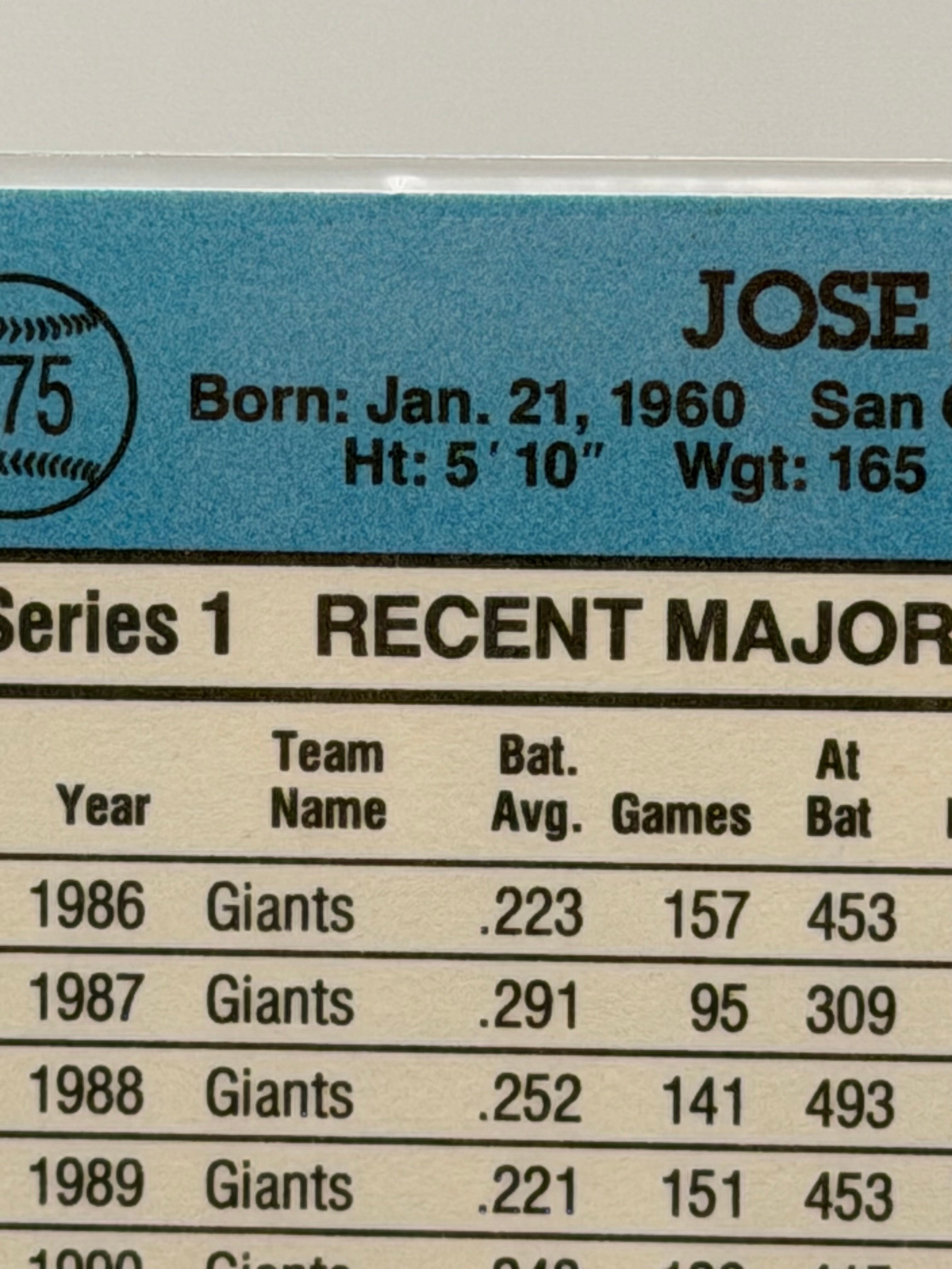 **TRIPLE ERROR CARD** 1991 Donruss Jose Uribe #375 (See description)