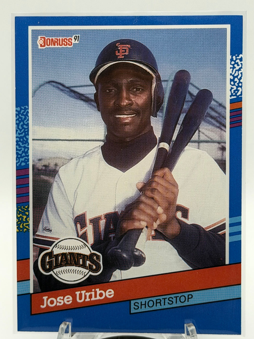 **TRIPLE ERROR CARD** 1991 Donruss Jose Uribe #375 (See description)