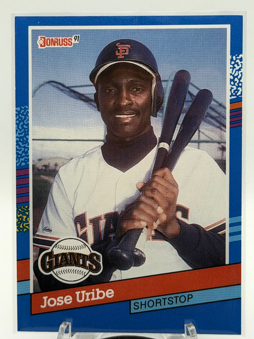 **TRIPLE ERROR CARD** 1991 Donruss Jose Uribe #375 (See description)