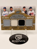 2009 Upper Deck Ballpark Collection Game Used patch AL/NL All Stars 019/400 #202 (Chad Billingsley, Justin Verlander, Jesse Litch, Kevin Slowey)
