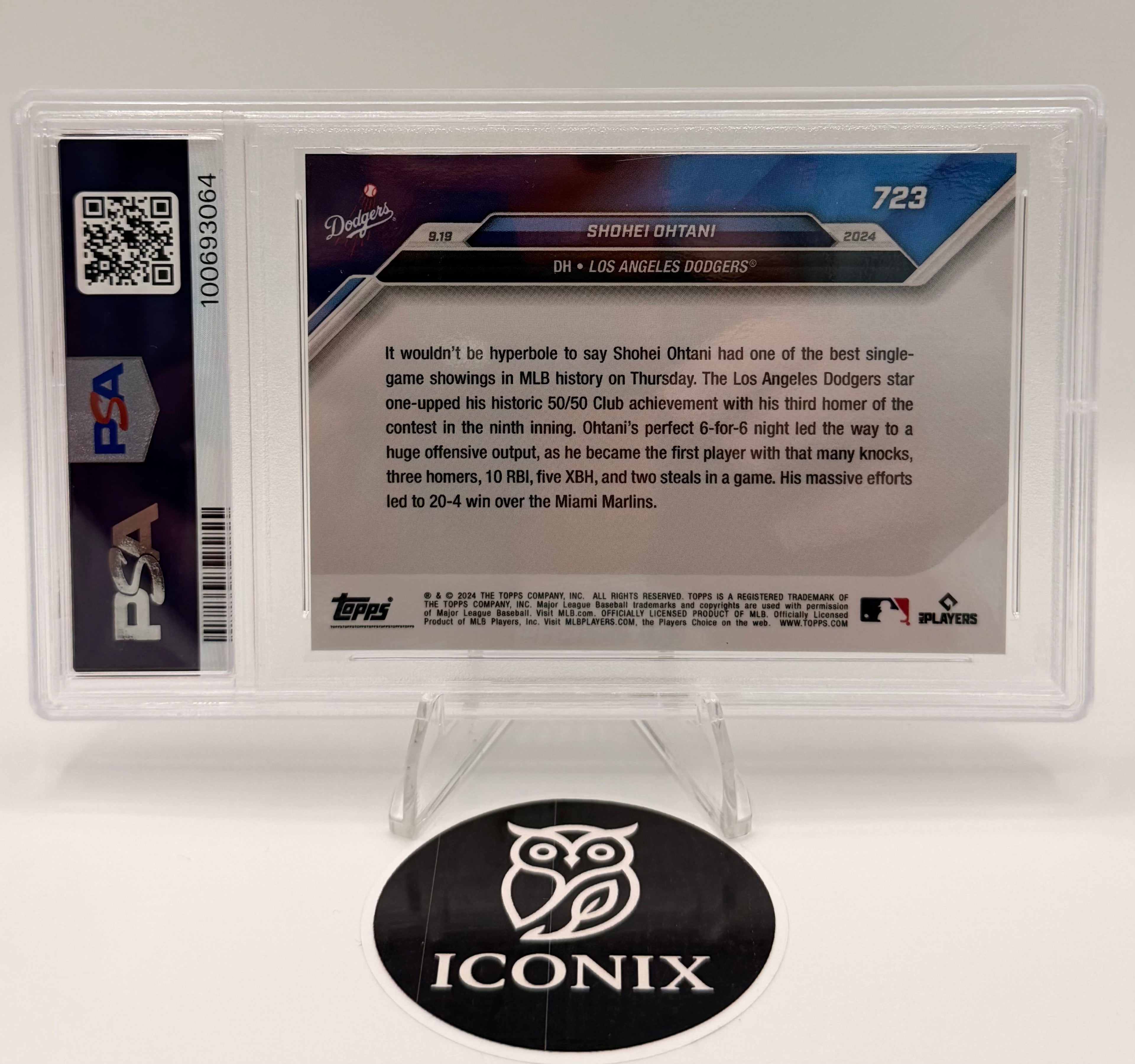 2024 Topps Now Shohei Ohtani #723 PSA GEM MT 10