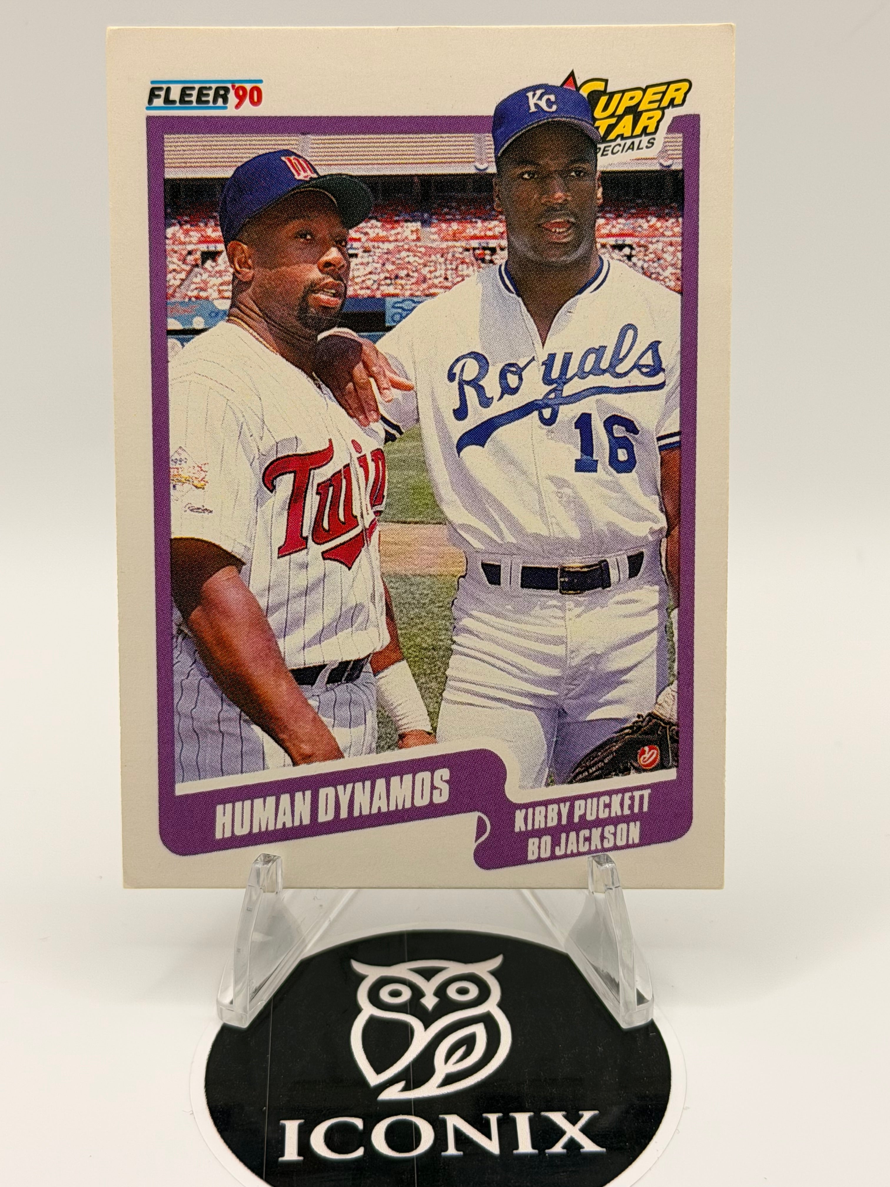 1990 Fleer Kirby Puckett & Bo Jackson #635 Human Dynamos