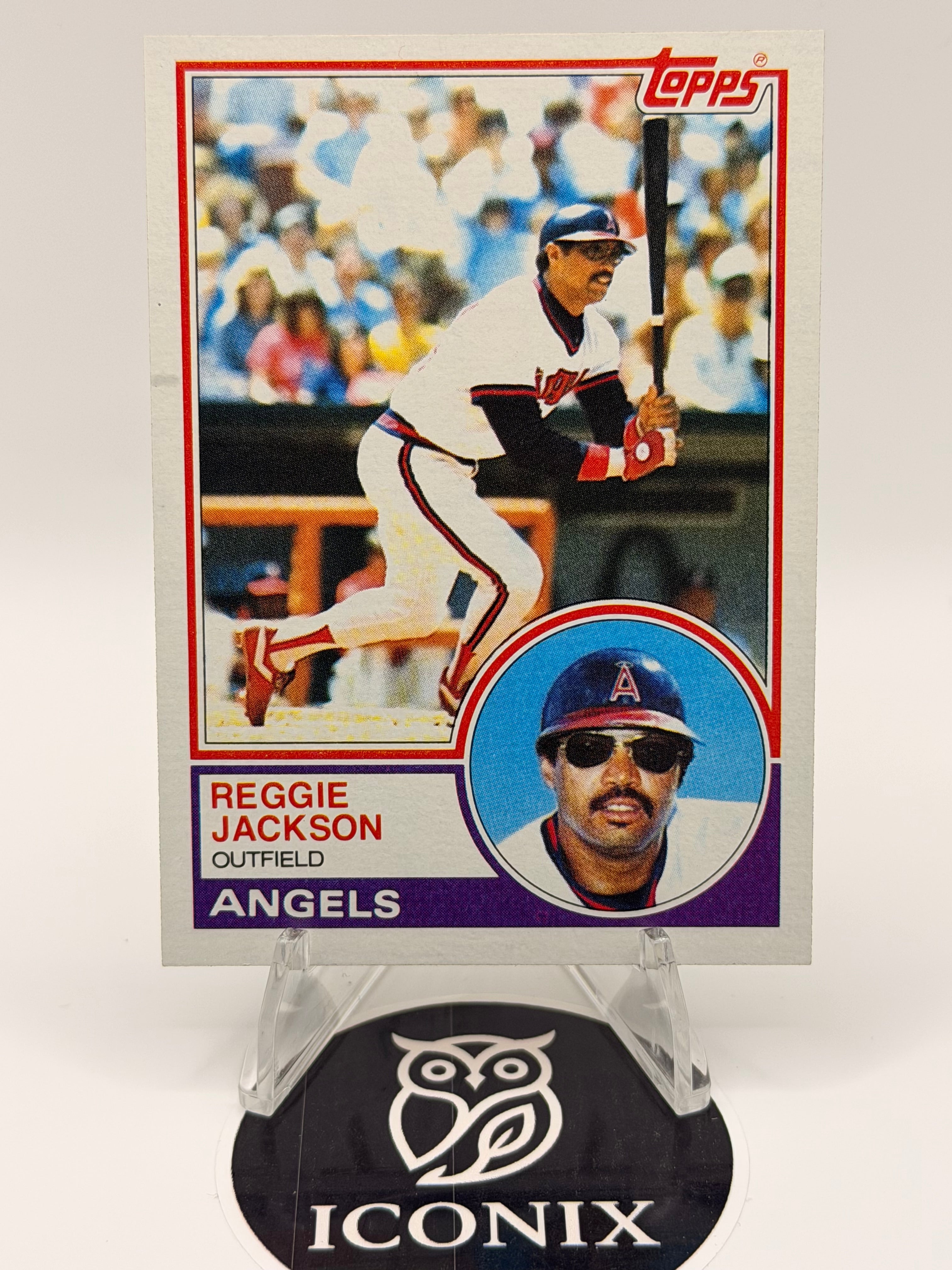 1982, 1983 Topps Reggie Jackson LOT of two cards, MLB HOF, Angels, Yankees