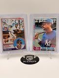 1982, 1983 Topps Reggie Jackson LOT of two cards, MLB HOF, Angels, Yankees