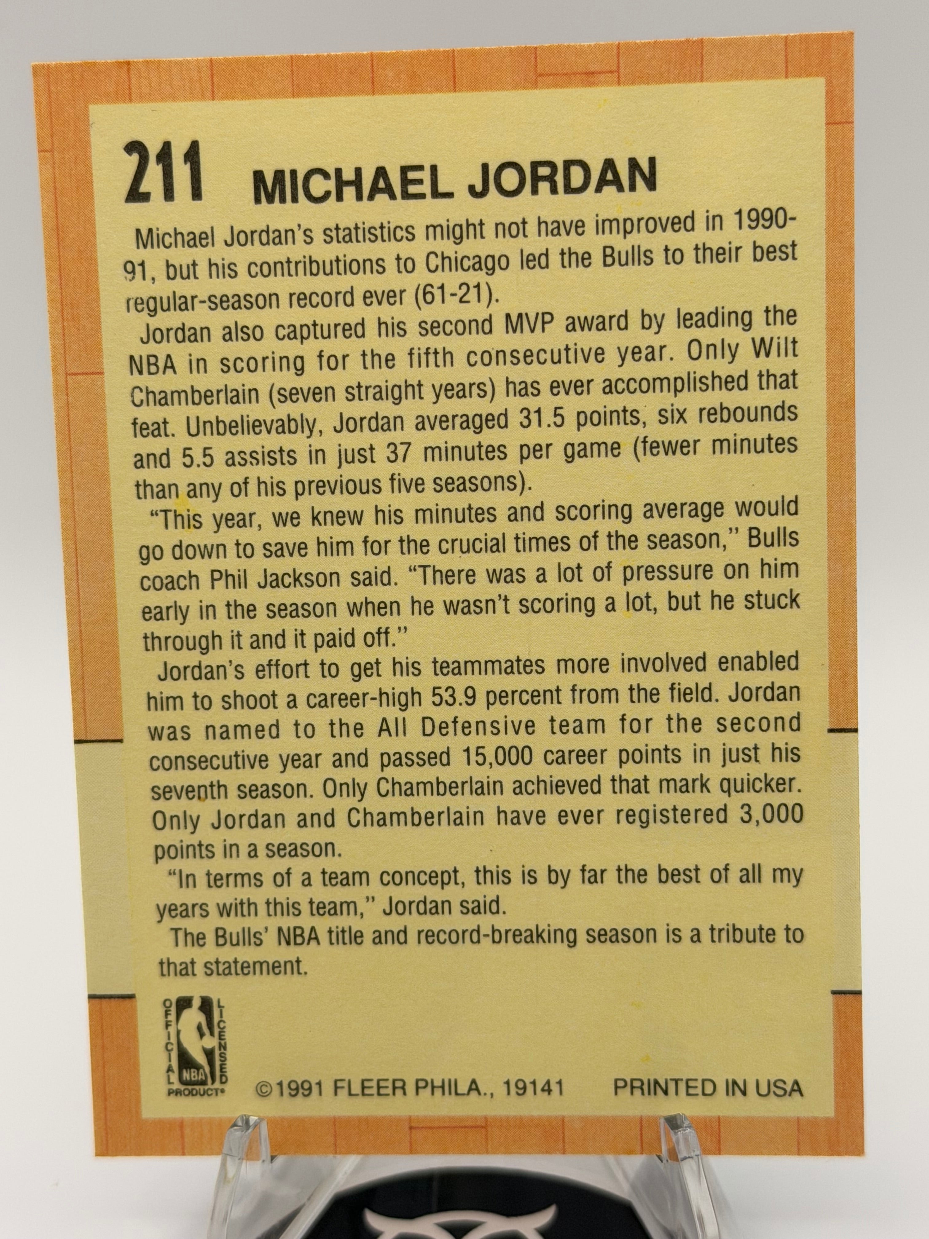 1991 Fleer All Star Michael Jordan #211, NM-MT