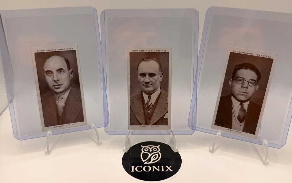 1938 Churchman's Boxing Personalities Lot of 3 (Arthur J. Elvin #48, Jack Hart #42, Sydney Hulls #49)