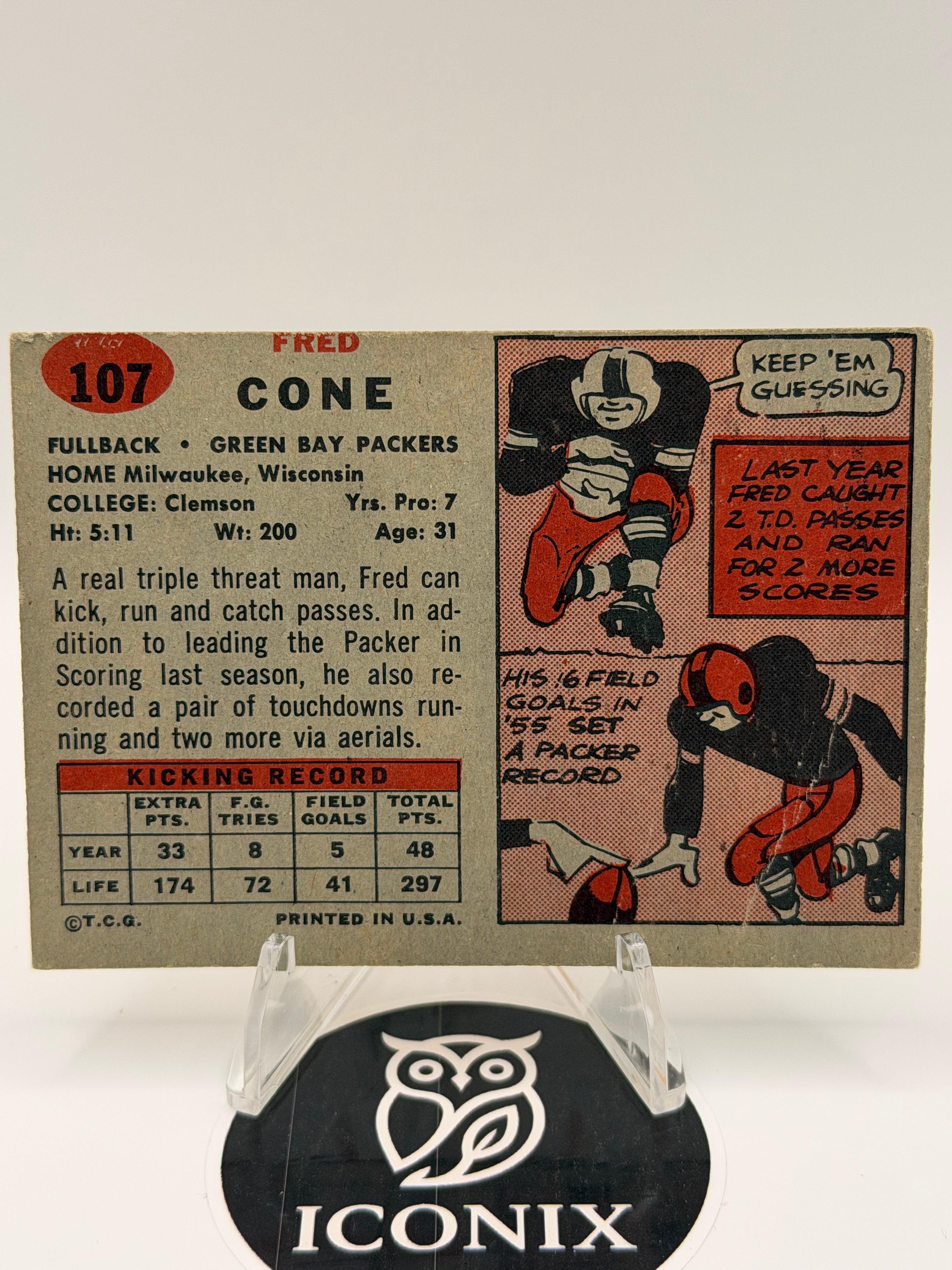 1957 Topps Fred Cone #107