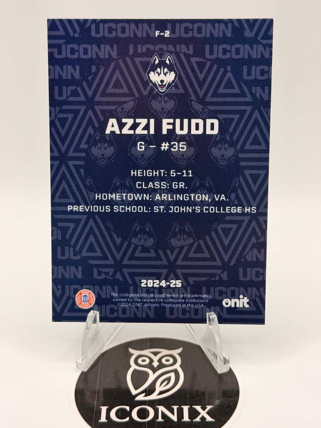 2024-25 Onit Azzi Fudd F-2, UCONN