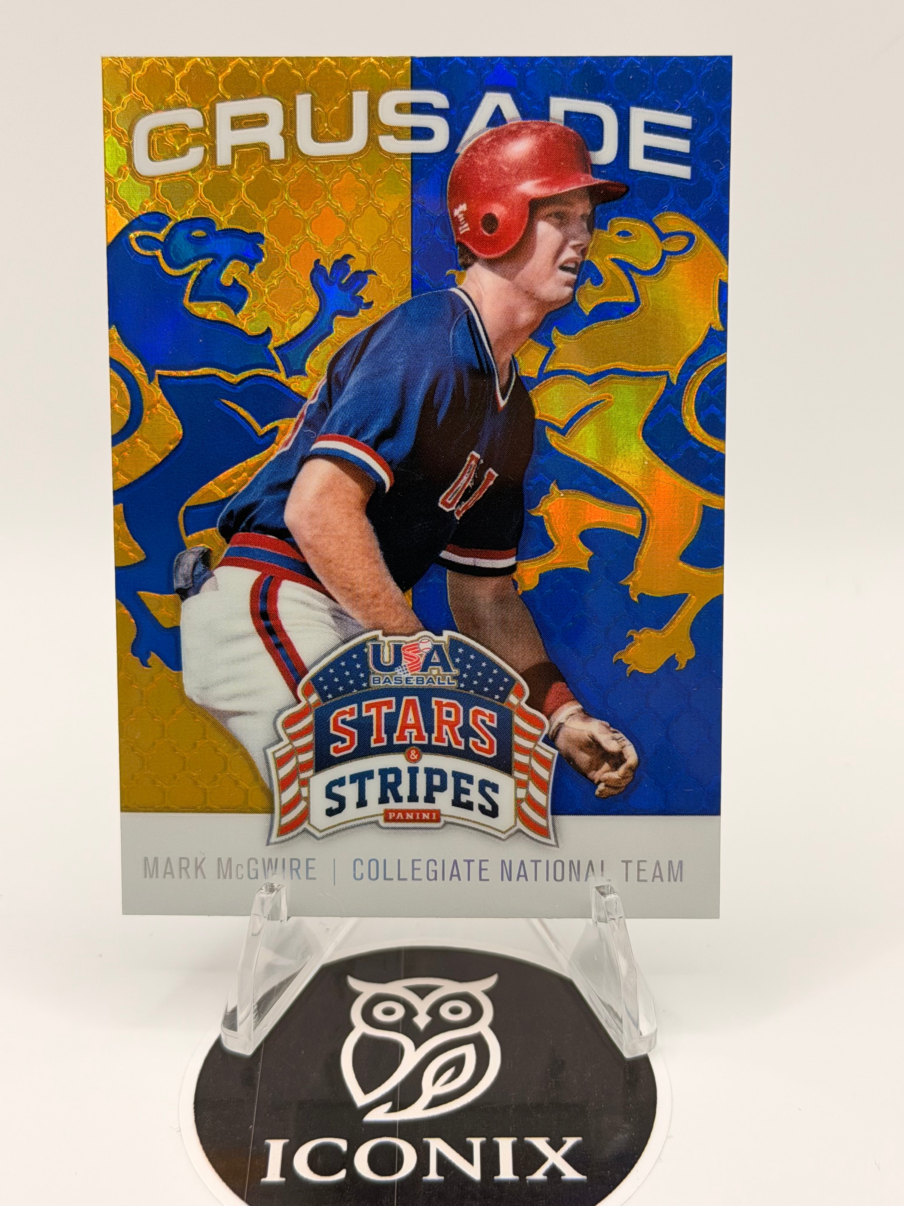 2015 Panini USA Baseball Mark McGwire Stars and Striped Crusade Blue #44