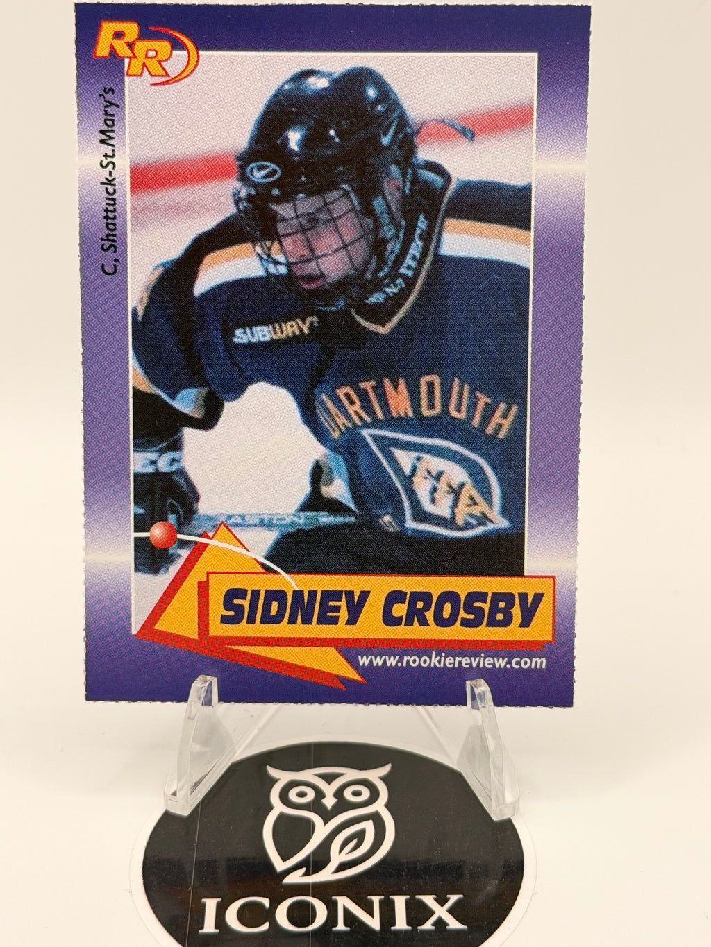 2003 Rookie Review Sidney Crosby 1st Rookie Card #56, NMT - Excellent