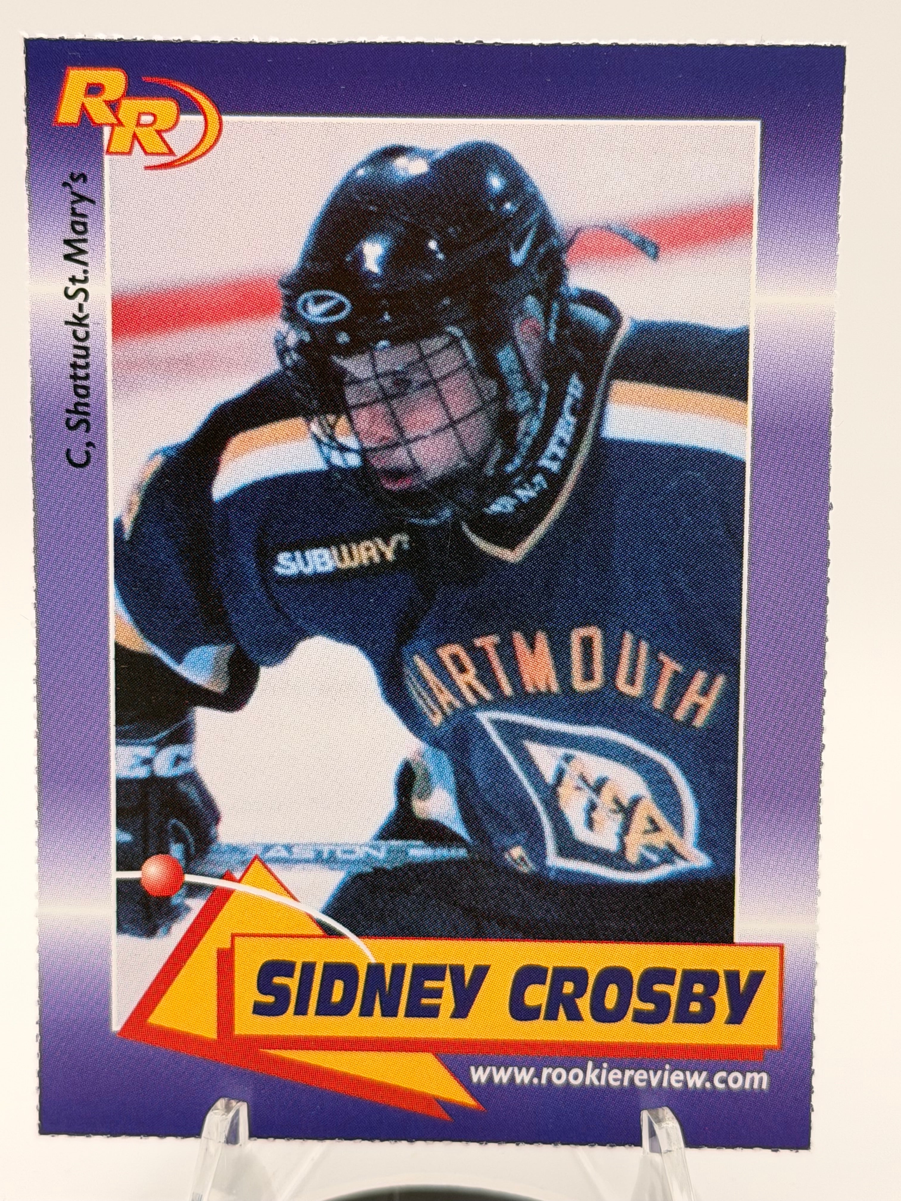 2003 Rookie Review Sidney Crosby 1st Rookie Card #56, NMT - Excellent
