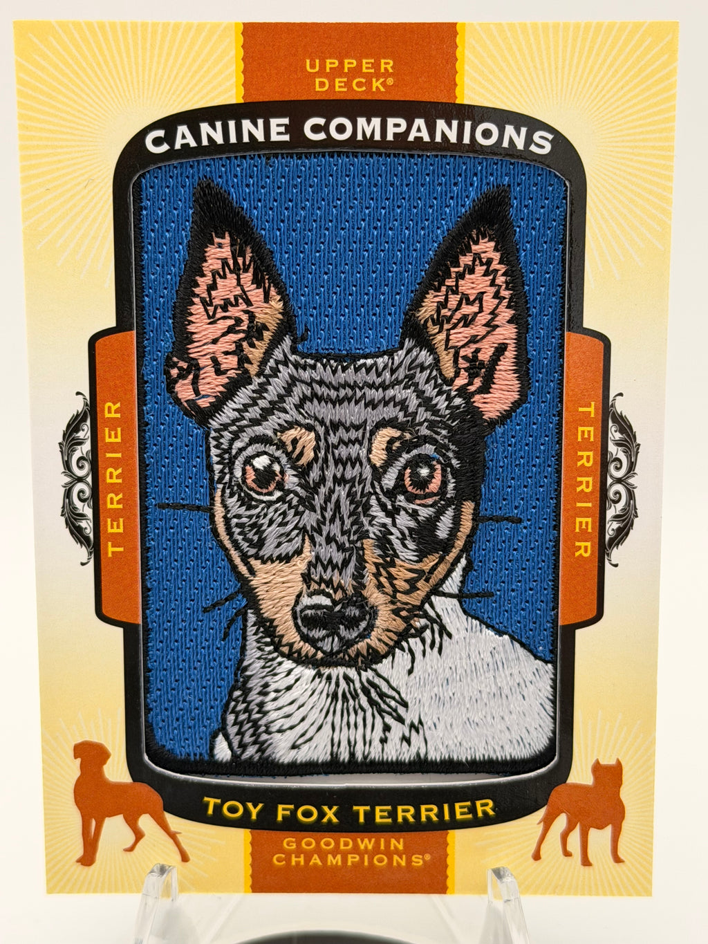 2018 Upper Deck Goodwill Champions Toy Fox Terrier Canine Companion Patch Memorabilia Card #CC137