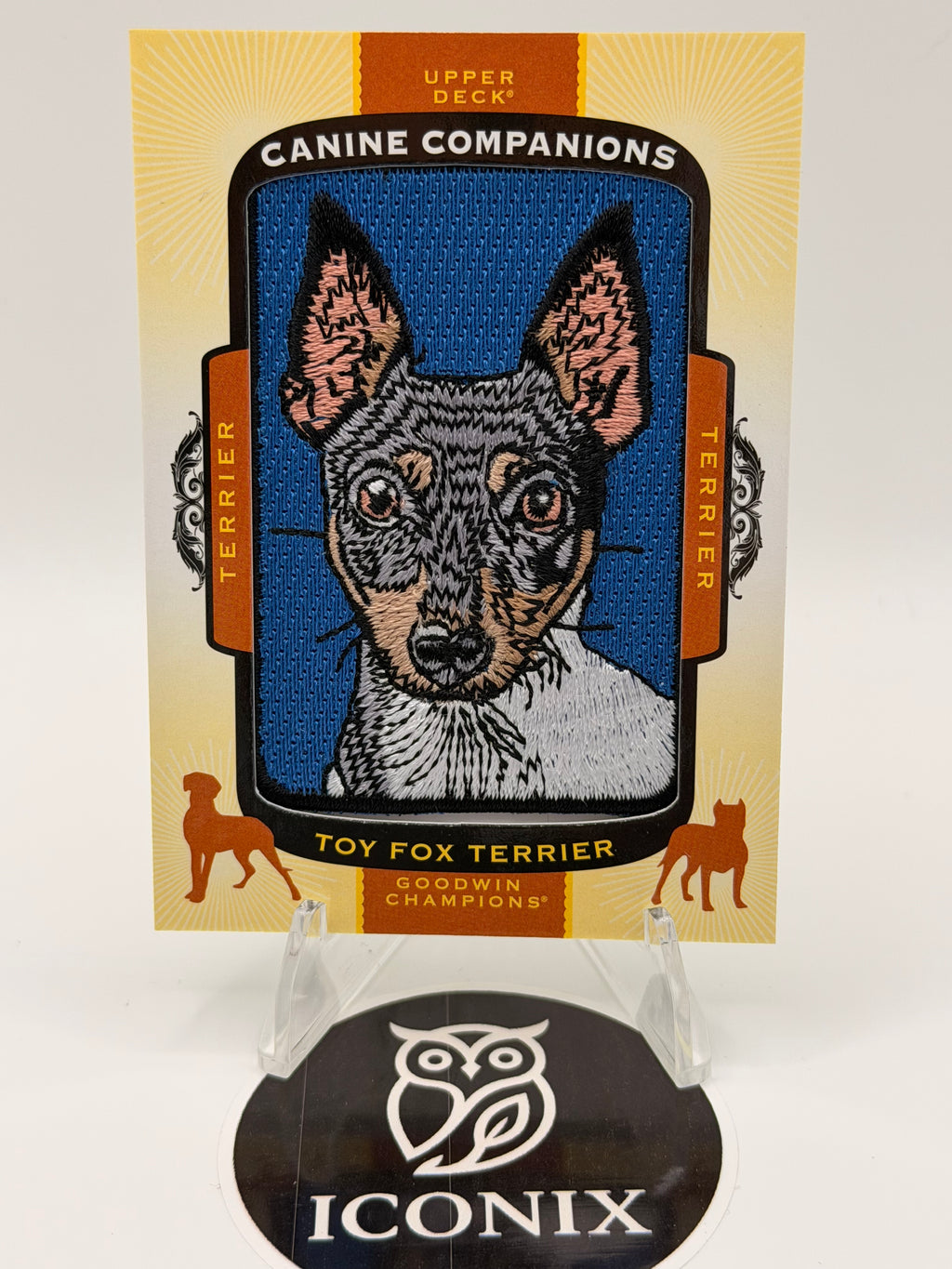 2018 Upper Deck Goodwill Champions Toy Fox Terrier Canine Companion Patch Memorabilia Card #CC137