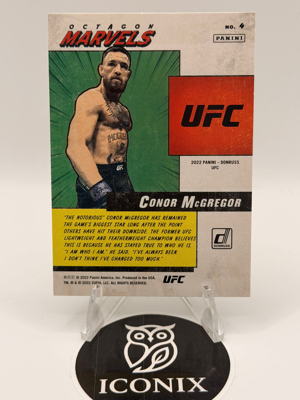 2022 Donruss UFC Conor McGregor Marvels #4