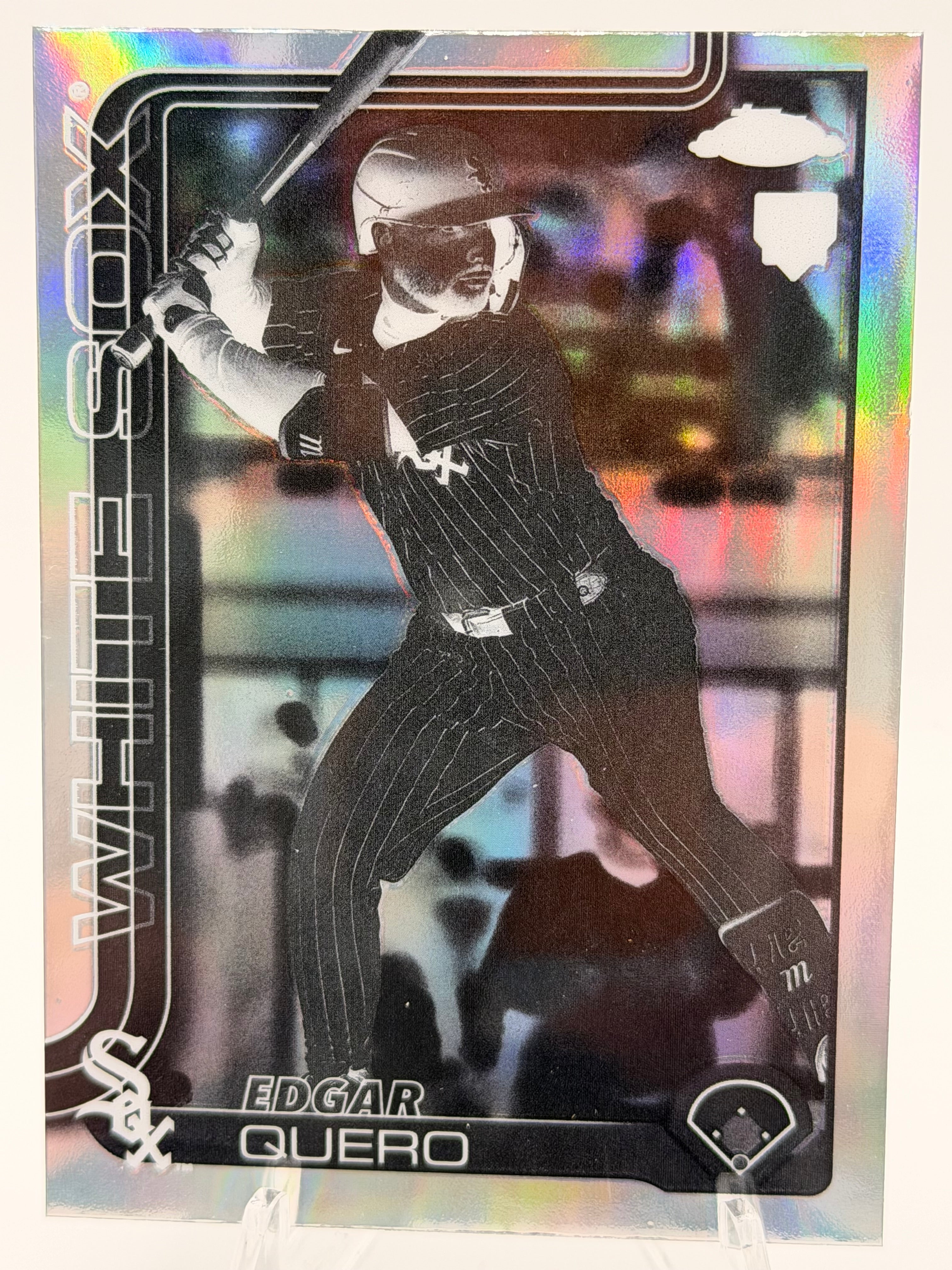 2025 Topps Chrome Update Edgar Quero Negative Refractor Rookie #USC165