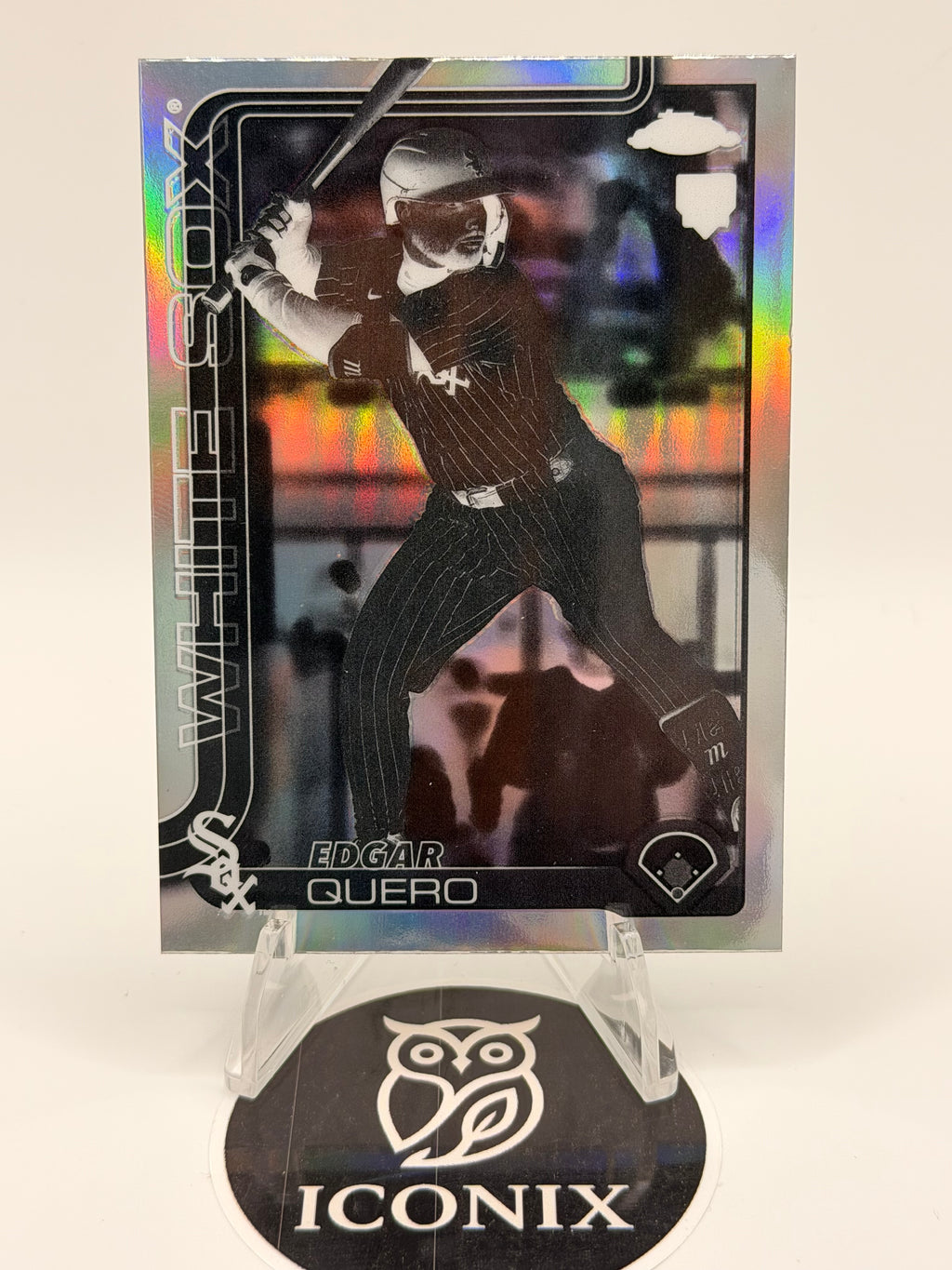 2025 Topps Chrome Update Edgar Quero Negative Refractor Rookie #USC165