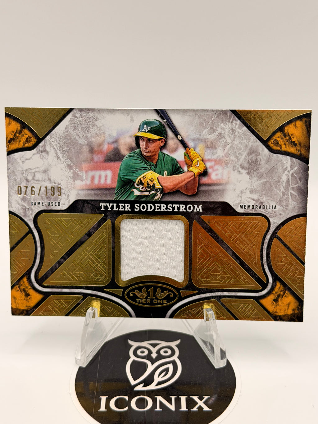 2025 Topps Tier 1 Relic Game Used Tyler Soderstom 076/199 #T1R-TS