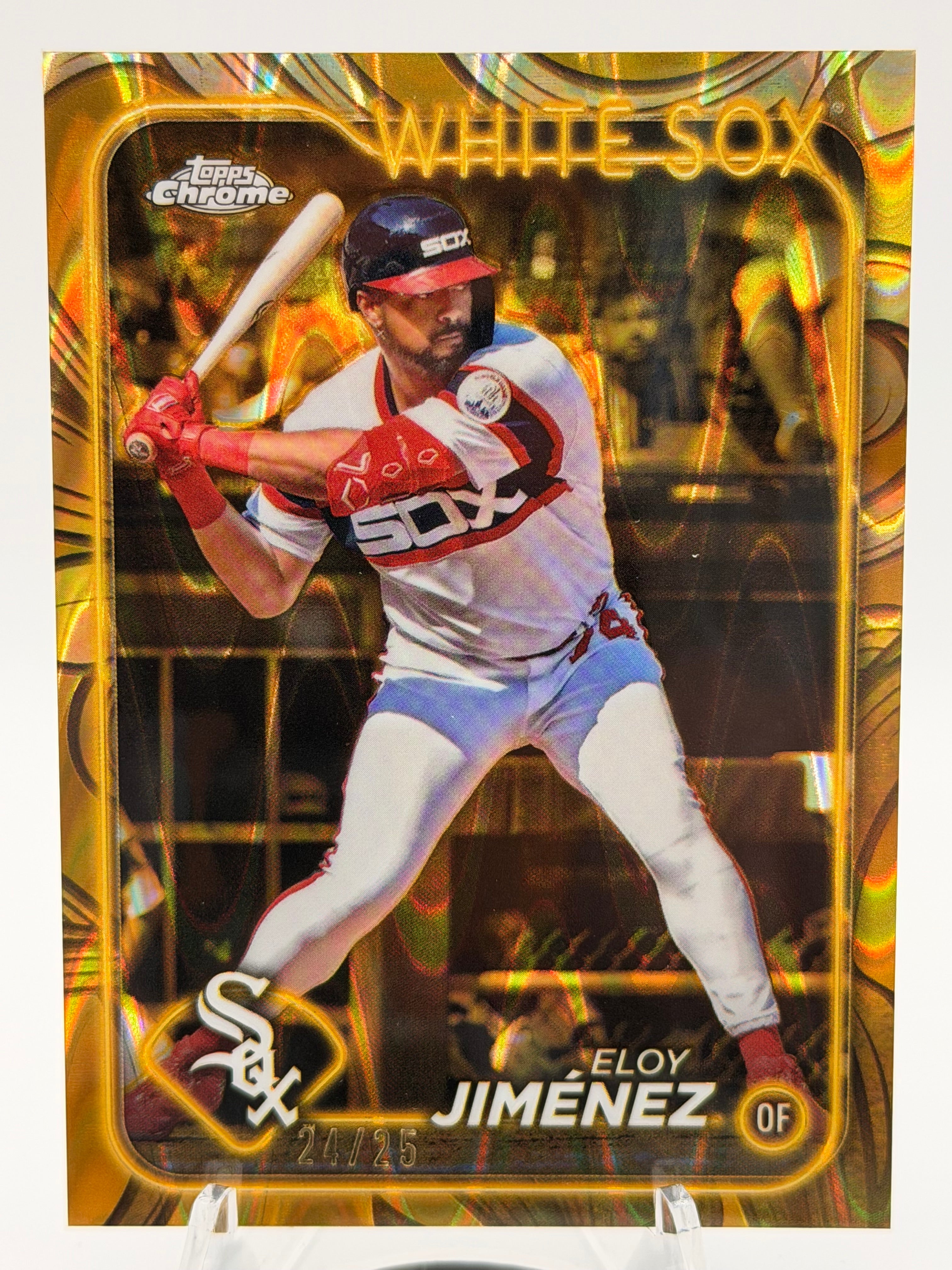 2024 Topps Chrome Eloy Jimenez 24/25 Gold Wave Refractor #46 NMT