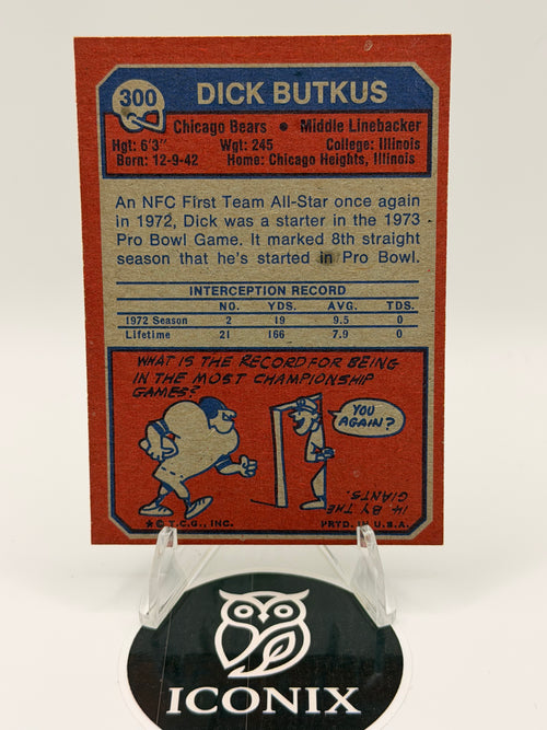 1973 Topps Dick Butkus #300