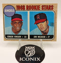 1968 Topps Rookie Stars Chuck Vinson, Jim Weaver, Angels #328