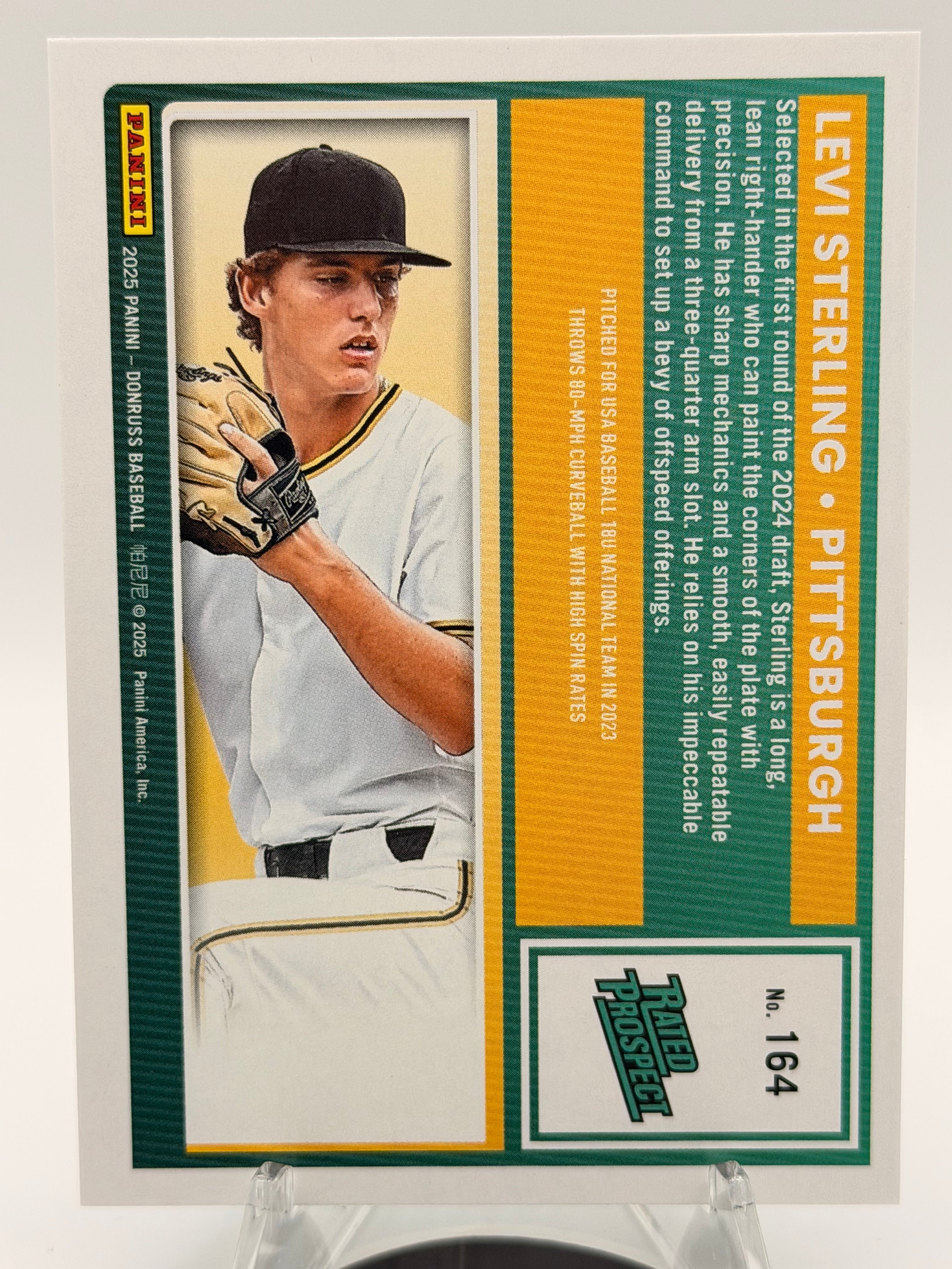 2025 Donruss Rated Prospect Levi Sterling Rocket Refractor #164