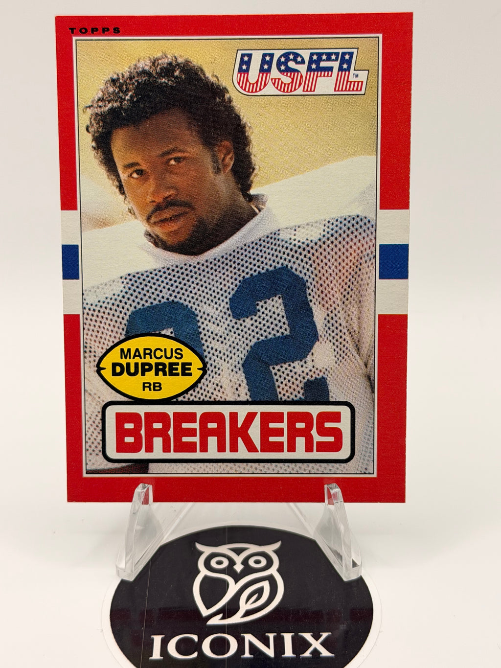 1985 Topps Marcus Depree USFL Breakers Red #105 (Rare, Pre-NFL Rookie Card) NEAR MINT OR BETTER
