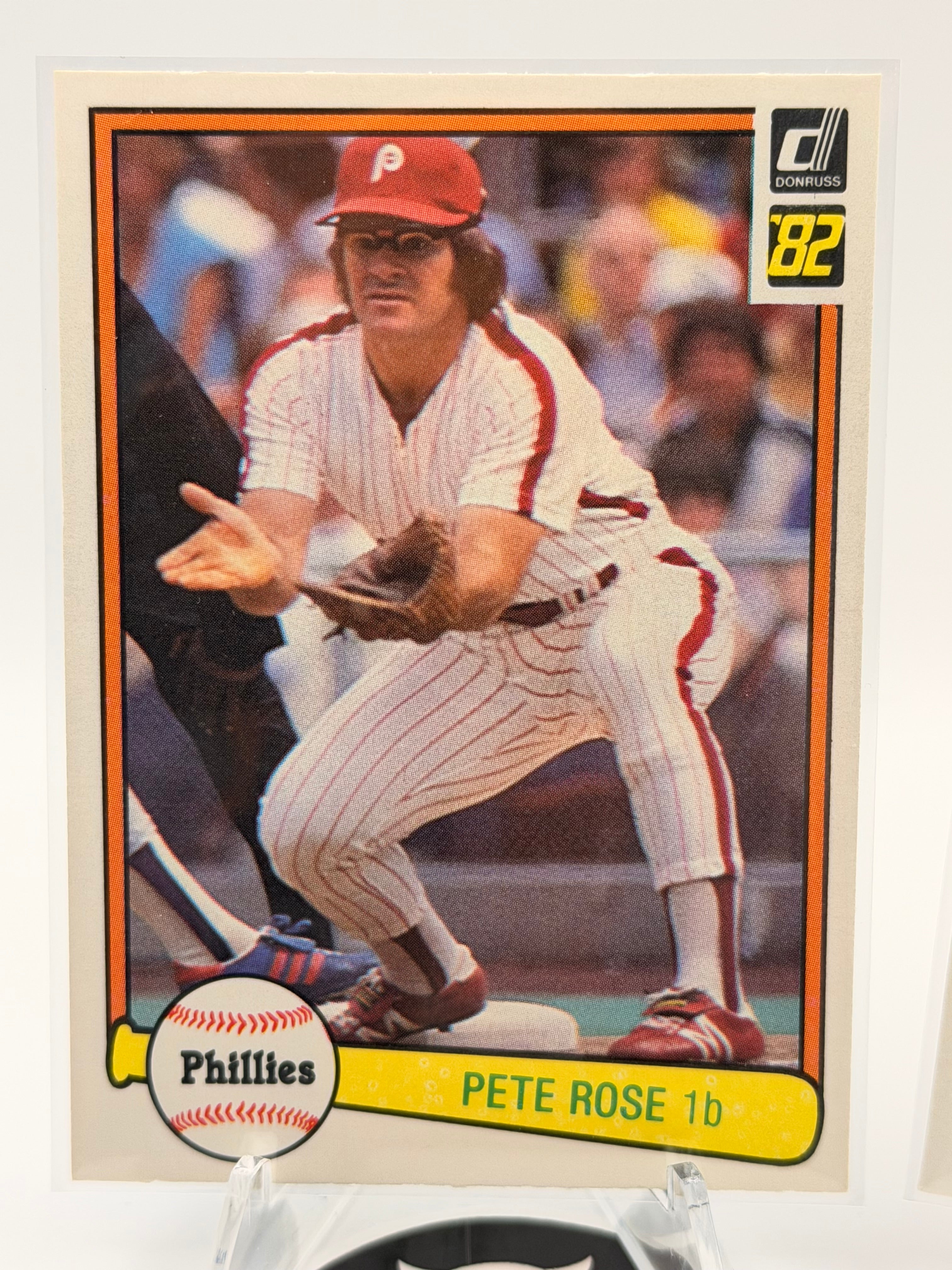 1981 and 1982 Pete Rose Baseball Card Lot (4 cards) NMT
