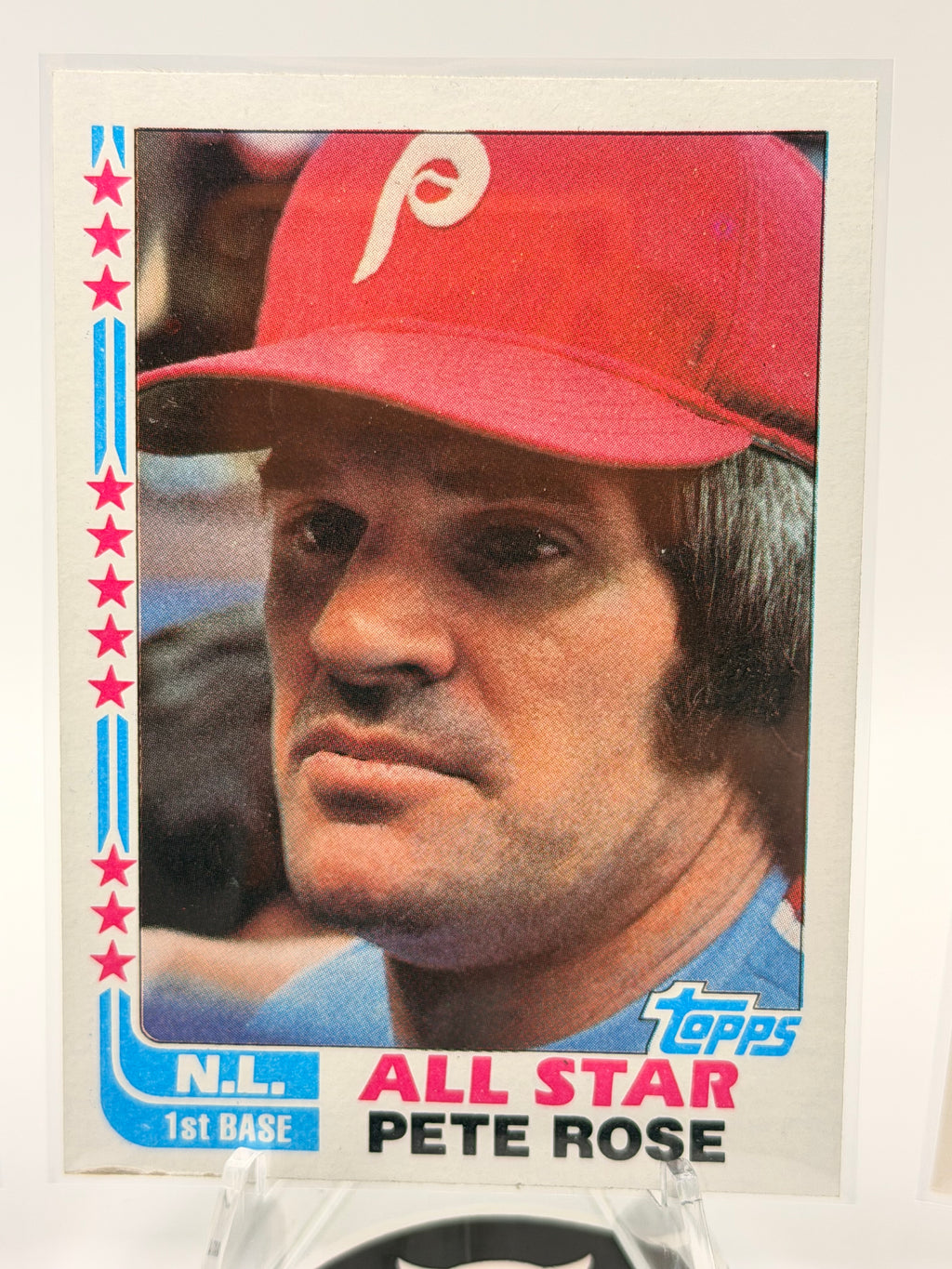 1981 and 1982 Pete Rose Baseball Card Lot (4 cards) NMT
