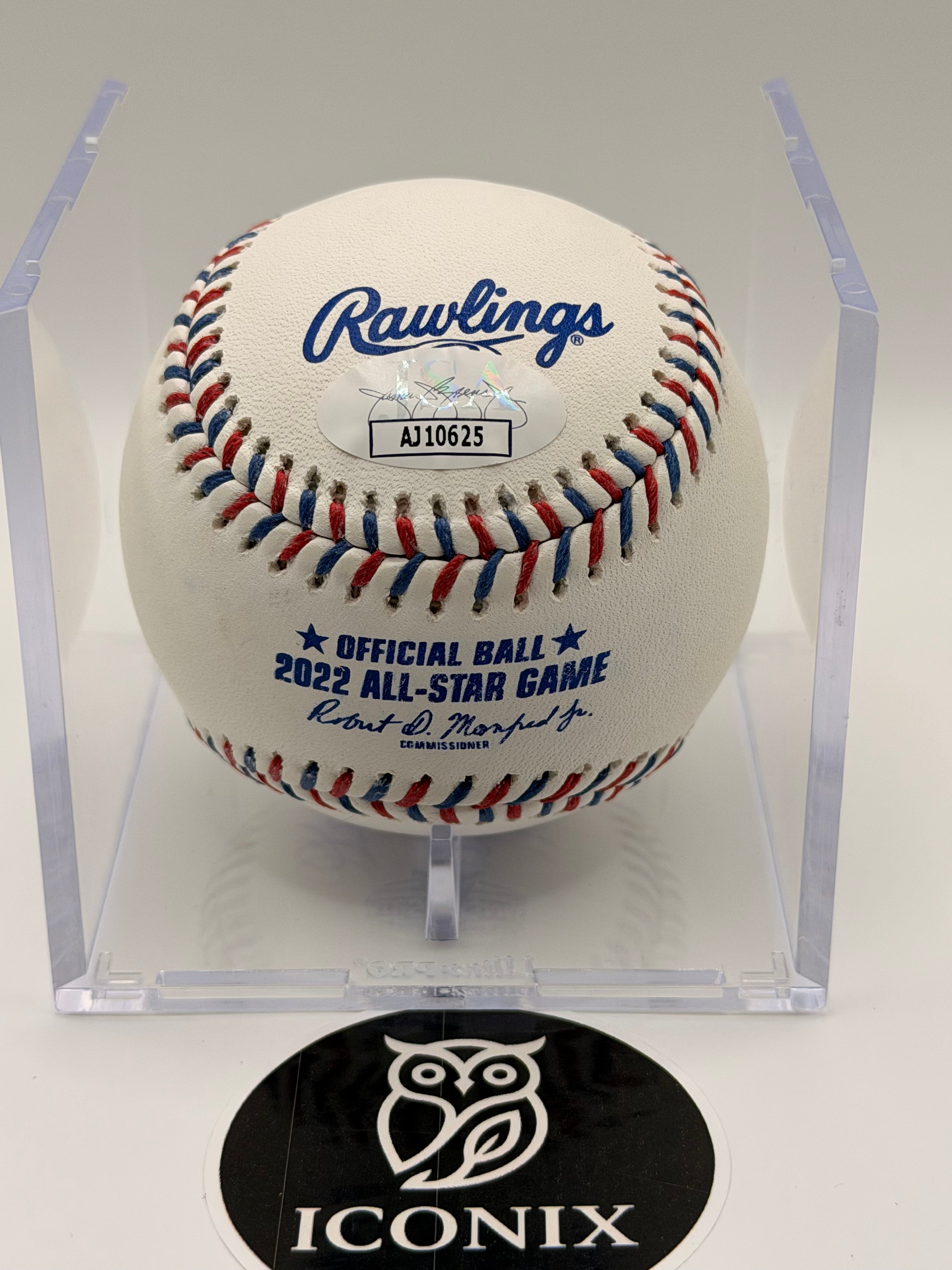 Garrett Cooper Signed MLB Baseball with Inscription "1st ASG" (NL All Star 2022) JSA COA